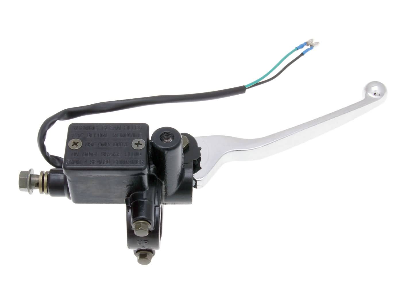 Master cylinder with brake lever
