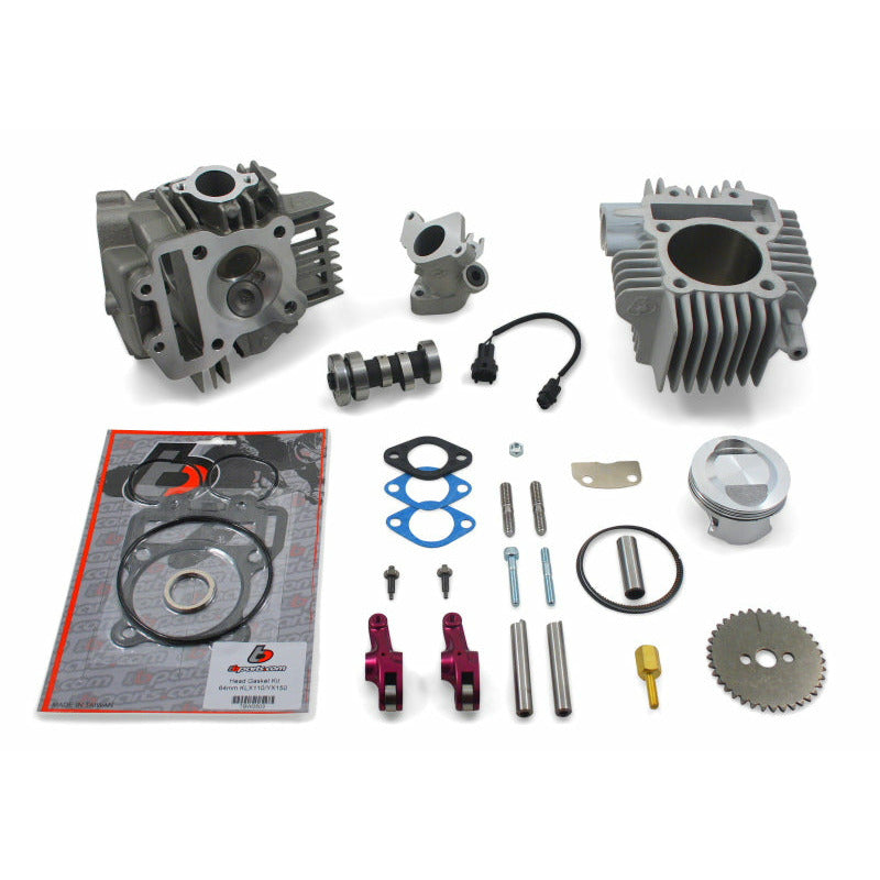 TB 165cc Bore Kit, Race Head V2, and Intake Manifold Kit