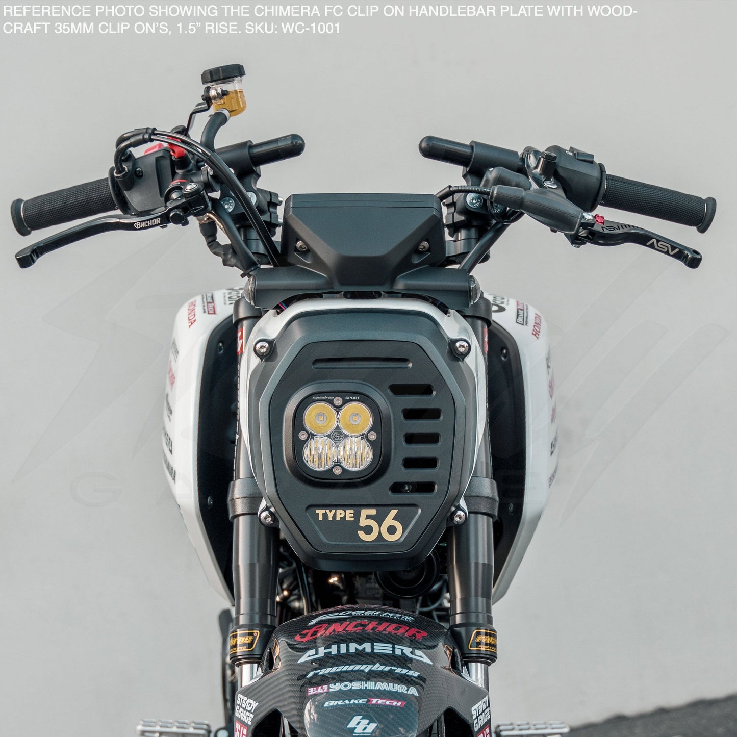 Chimera "FC" Clip On Handle Bar Plate - Honda Grom Monkey125 All Years