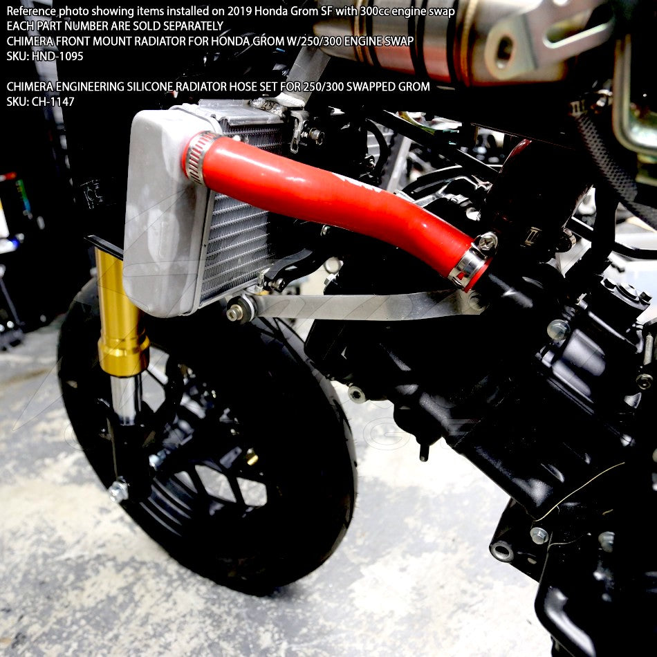 CHIMERA FRONT MOUNT RADIATOR FOR HONDA GROM WITH CBR ENGINE SWAPS