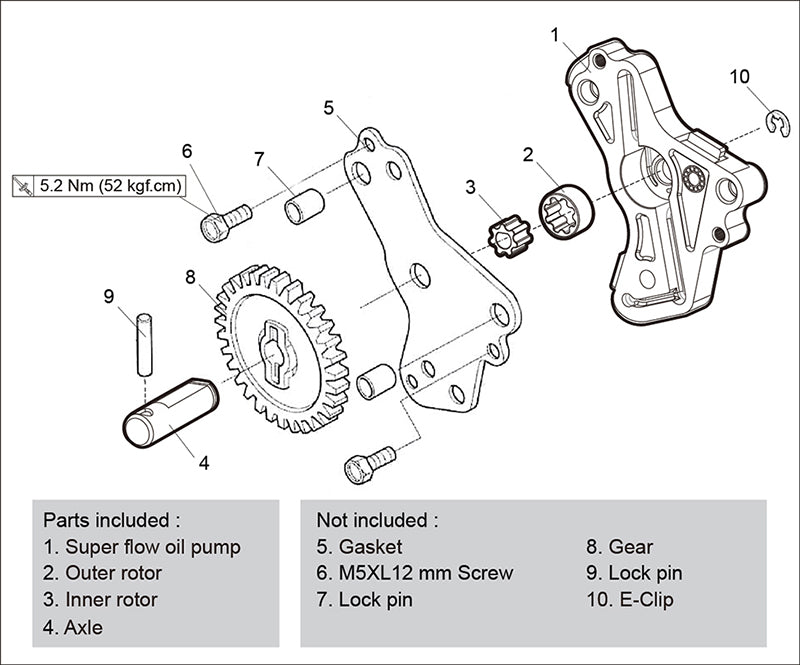 Koso High Flow Oil Pump Honda Grom Monkey 125 (2014-2021)