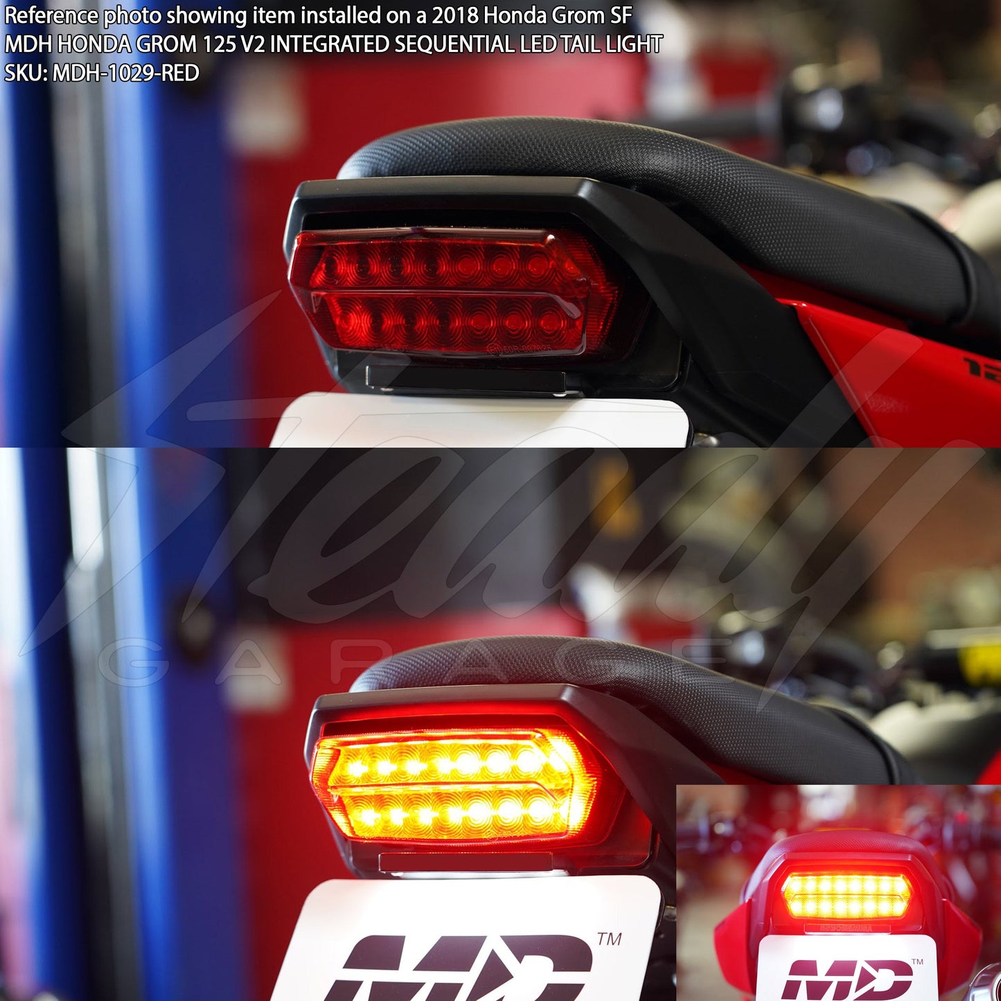 MDH Honda Grom 125 V2 Integrated Sequential LED Tail Light (2013-2021)