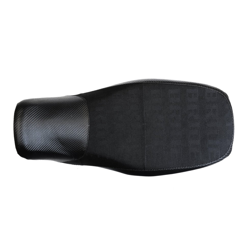 BLACK BRIDE CUSTOM FLAT 2014-2016 HONDA GROM SEAT CARBON/BLACK STITCHING