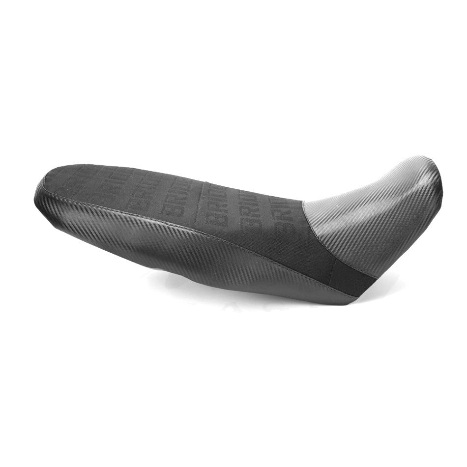BLACK BRIDE CUSTOM FLAT 2014-2016 HONDA GROM SEAT CARBON/BLACK STITCHING