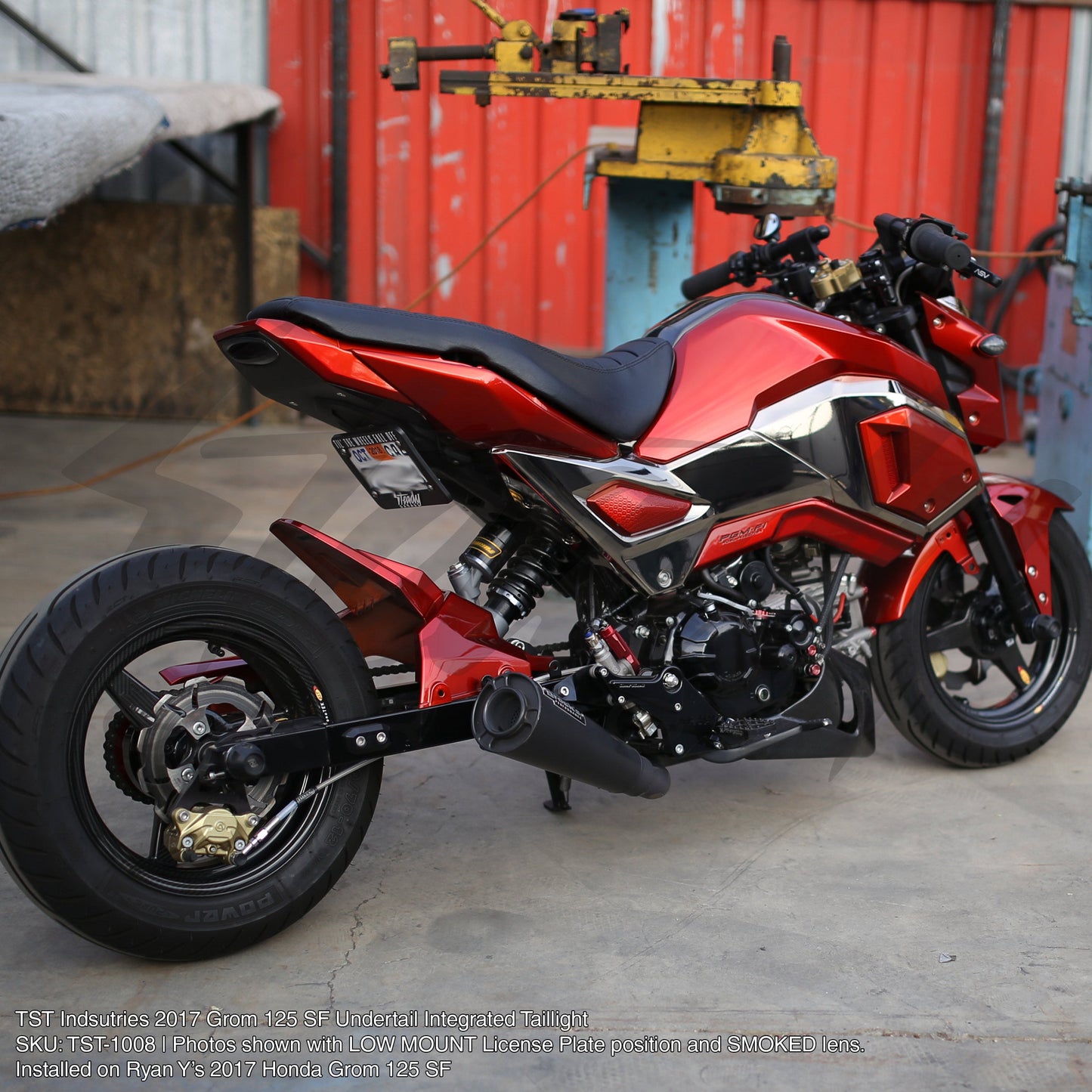TST INDUSTRIES 2018 HONDA GROM 125 SF UNDERTAIL INTEGRATED TAIL LIGHT with ABS