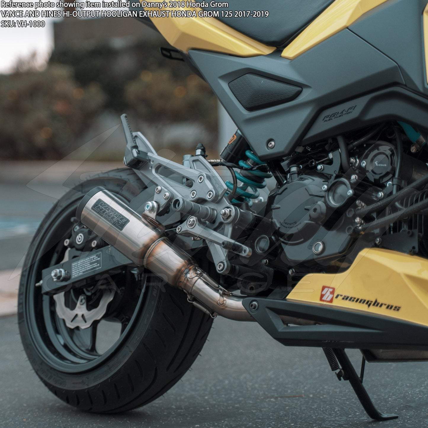 Vance and Hines Hi-Output Hooligan Exhaust Honda Grom 125 2017-2020