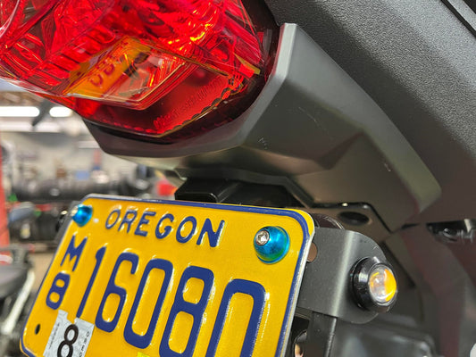 License plate LED blinker plate