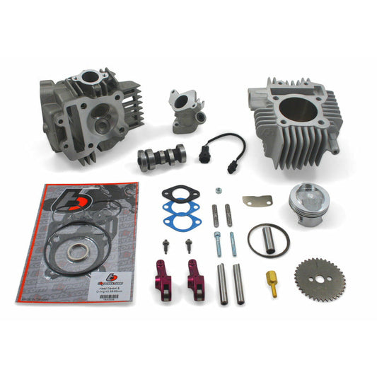 TB 143cc Bore Kit, Race Head V2, and Intake Manifold Kit