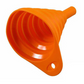 Orange folding silicone funnel