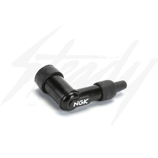 Black NGK Performance Spark Plug Cap 90 Degree