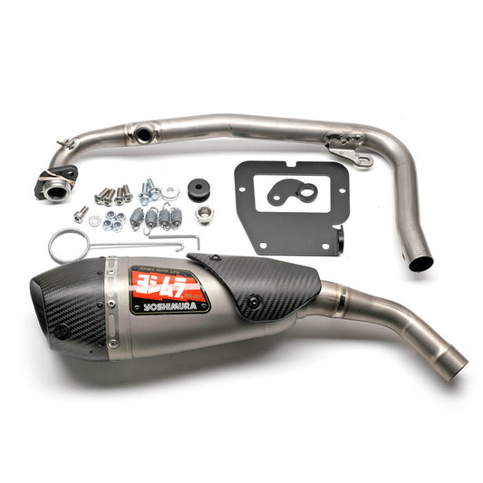Yoshimura HONDA GROM (2014-2021) RACE RS-9T Titanium CF HIGH-MOUNT w/O2 Sensor Bung