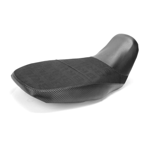 BLACK BRIDE CUSTOM FLAT 2014-2016 HONDA GROM SEAT CARBON/BLACK STITCHING